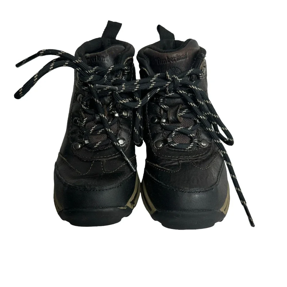Timberland Backroads Youth Size‎ 9 Brown Leather Waterproof Hiking Boots #22913